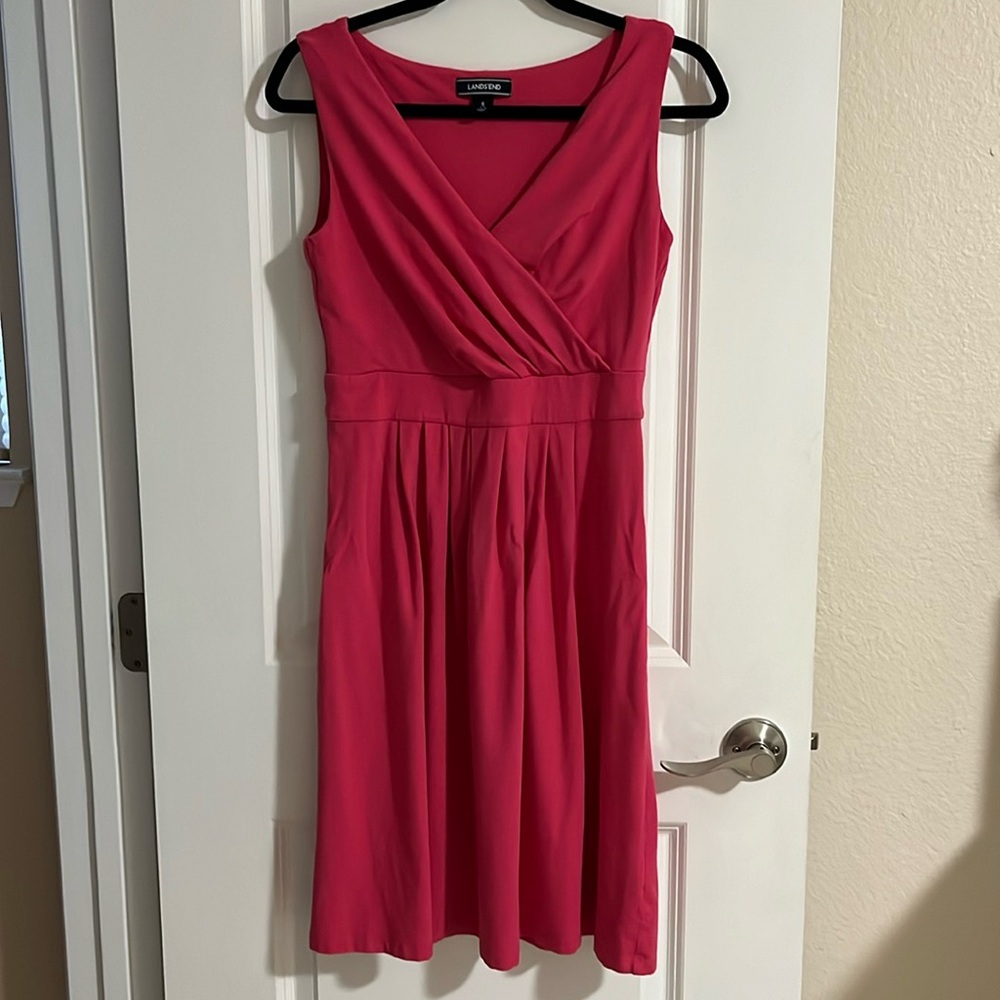 Land’s End Knot Sundress - Small (6-8) Hot Pink - Cute & Flattering